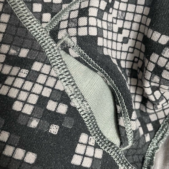 Lululemon Leggings Wunder Under High Rise Crop Ziggy Snake Slate Coal Size 6 - Picture 10 of 14